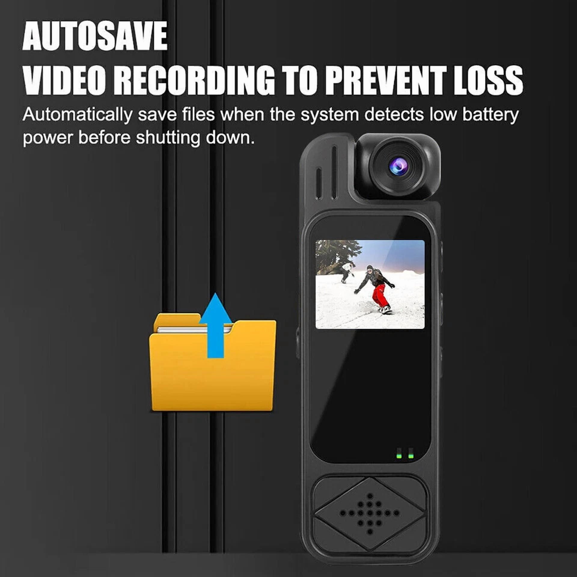 BUTTERFLY- 20 Hour 1080P Camcorder Mini Police Body Camera Hd 180° Video Dvr Ir Night Cam