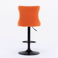 thumbnail image 4 of Orange Upholstered Barstools with Backs | Suitable for Home Pub and Dining | Experience Stability with 17.7-inch Base, 4 of 4
