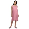 thumbnail image 2 of Moomaya Solid Sleeveless Nightdress For Ladies Button Placket Nightwear, 2 of 6