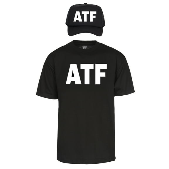 Mens ATF Hat & Shirt Combo For Costume Cosplay Trucker Cap, 2X-Large