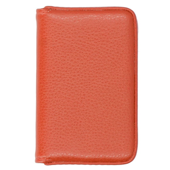 Estuche para tarjetas de presentación con hebilla magnética, portatarjetas portátil, regalo para hombres y mujeres, color naranja 001#