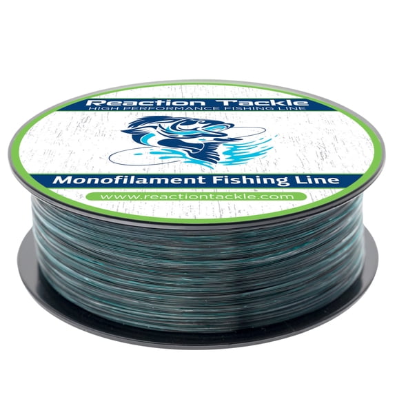 Reaction Tackle Monofilament Fishing Line- Strong and Abrasion-Resistant Nylon Mono Fishing Line, Freshwater and Saltwater Fishing Line Blue Camo 10/1600