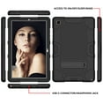 thumbnail image 3 of Dteck Case for Samsung Galaxy Tab A7 10.4" SM-T500 T505 (2020 Released) 10.4-inch,Shockproof Kickstand Armor 3-Layer Protection Rubber Hybrid PC Back without Screen Protector Cover,Black, 3 of 6