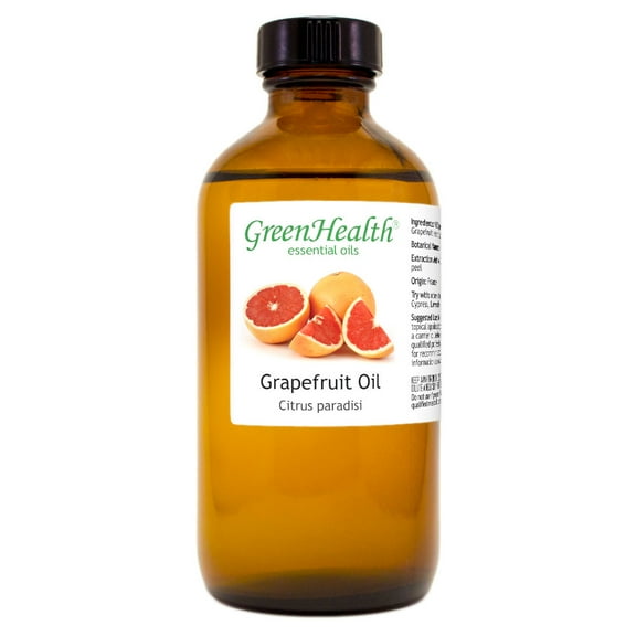 Grapefruit Essential Oil - 8 fl oz (237 ml) Glass Bottle w/ Cap - 100% Pure Essential Oil by GreenHealth