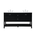 thumbnail image 3 of Elegant Decor Theo 60" Steel and Solid Wood Single Bathroom Vanity in Black, 3 of 8