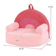thumbnail image 5 of LIANGKA Pink Kids Sofa Soft Teddy Fleece Foam Couch with Carry Handle Removable Machine Washable Cover, 5 of 10