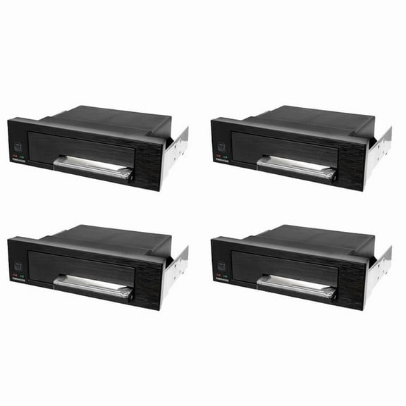 4X Universal Hot Swap Mobile Rack for 2.5 Inch or 3.5 Inch SSD/HDD, Internal Tray-Less Hard Drive Backplane Enclosure,4 x HDD Enclosure Rock,black