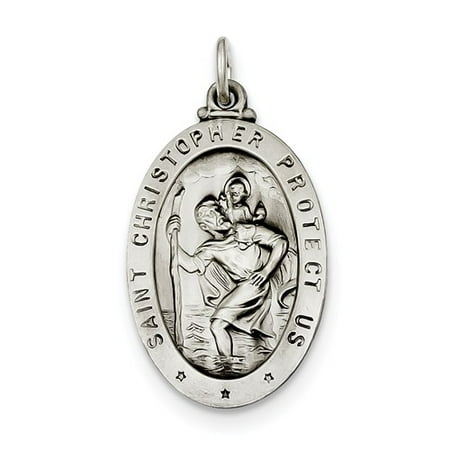 Sterling Silver Engravable St.Christopher Medal