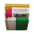 thumbnail image 3 of Storex Stacking Wall Pocket Set 7" Height x 4" Width13" Length - Smoke - Plastic - 7 / Set, 3 of 4