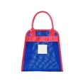 thumbnail image 2 of Mesh Storage Tote Bag 23x22.5x12 cm, Breathable Polyester, Drainable, Lightweight, Color Blocking Design for Beach, Shower, Travel, and Everyday Use, 2 of 6