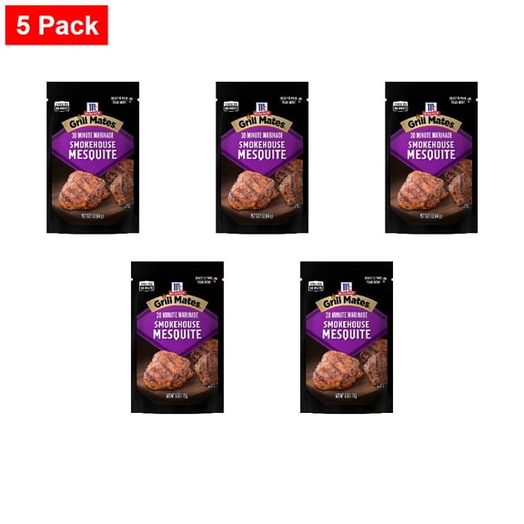 McCormick Grill Mates Smokehouse Mesquite 30 Minute Marinade 5 oz - 5 Pack