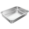 thumbnail image 3 of ACDANC 2026 New Cat Litter Box Low Entry Stainless Steel Litter Box Small Cat Litter Box Open Kitten Litter Box, 14.17"X10.63"X2.76", 3 of 4