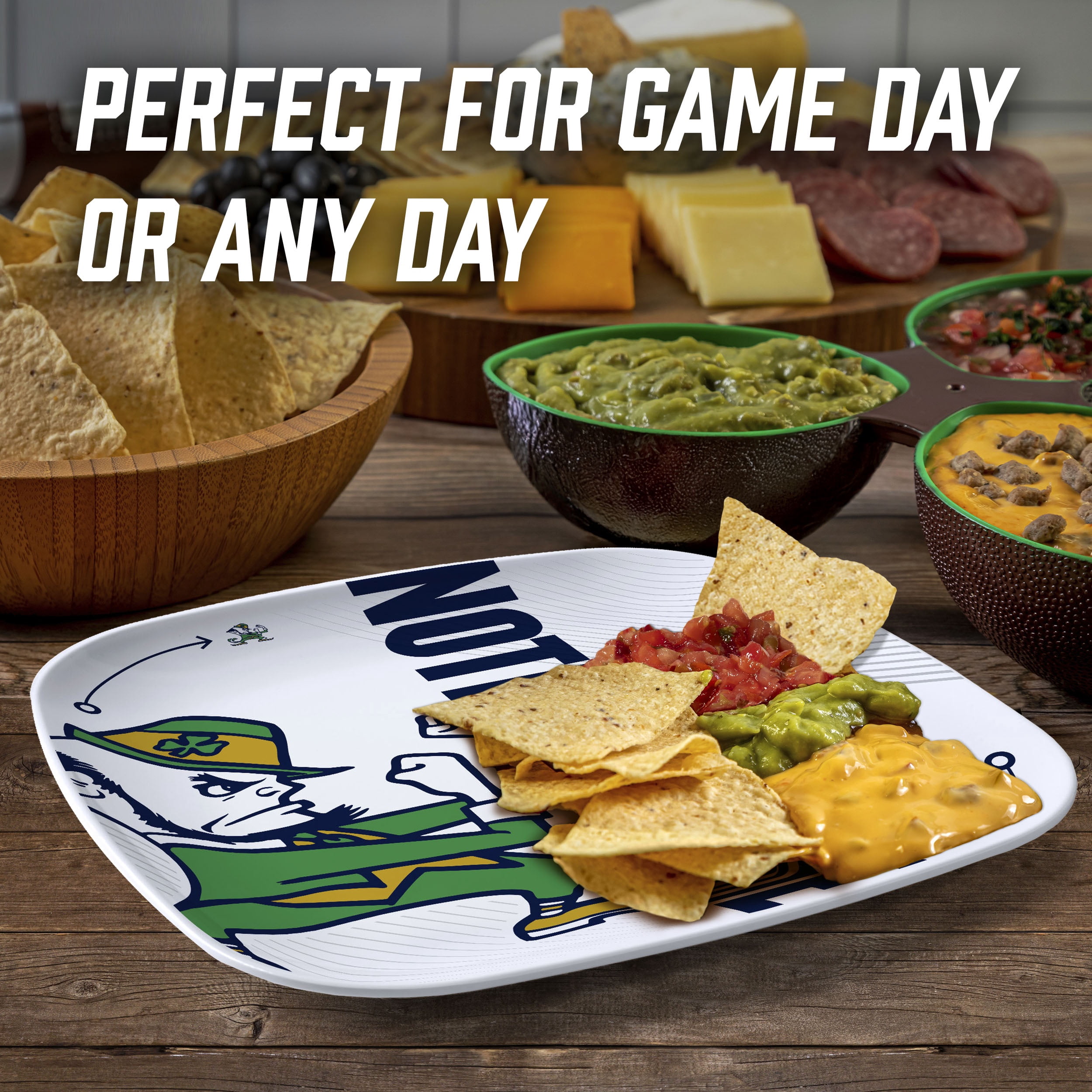 YouTheFan NCAA Notre Dame Fighting Irish Large Party Plate