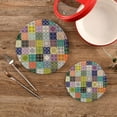thumbnail image 2 of Pot Holders Trivets Set Pure Cotton Potholders Set, Hot Pads Set of 2, Talavera Tile Bohemian Pattern Hot Pot Trivets One 9.45 Inch and One 7 Inch, 2 of 7