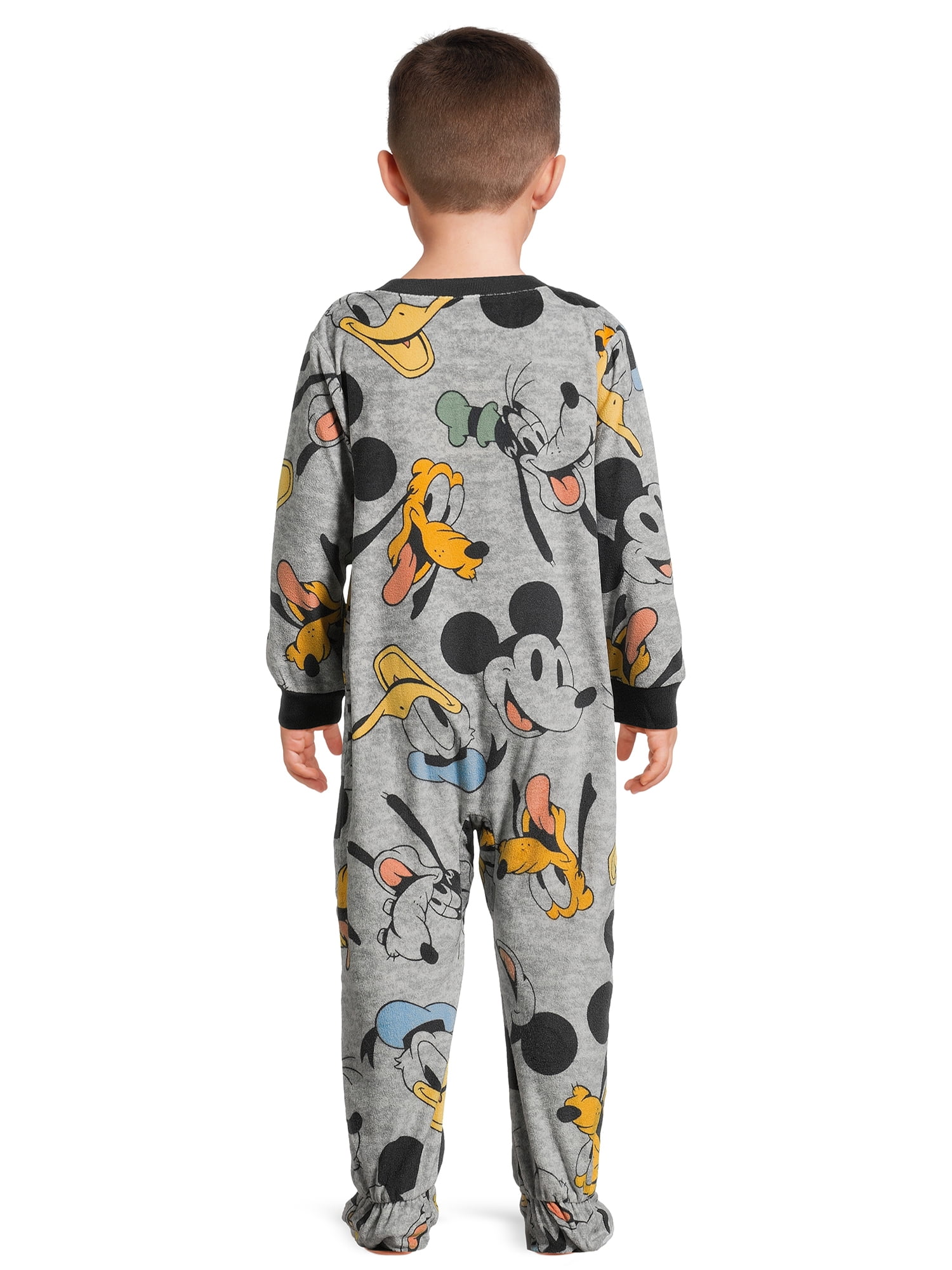 Mickey Mouse Toddler Boys One Piece Sleeper Pajamas, Sizes 12M-5T