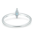 thumbnail image 3 of Solitaire Marquise Women Engagement Ring Simulated Aquamarine 925 Sterling Silver, 3 of 5