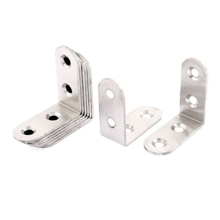

Unique Bargains Corner Brace Joint Right Angle Bracket 1.6 x 1.6 Stainless Steel Silver Tone 8pcs