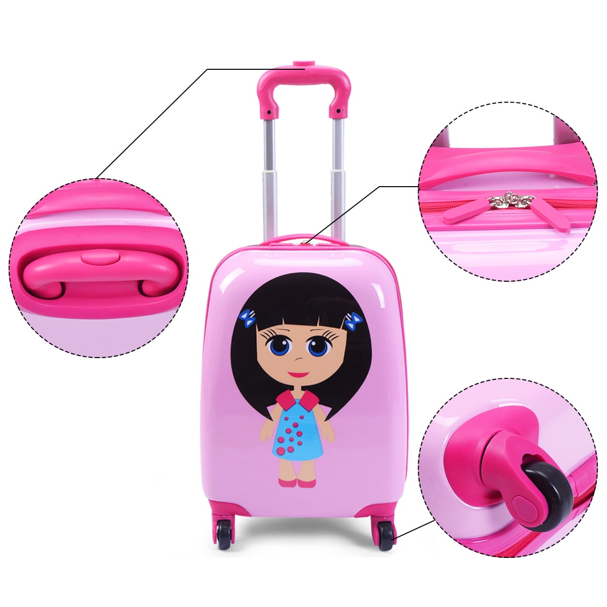 Costway 2Pc 12" 16" Kids Luggage Set Suitcase Backpack School Travel ABS Walmart Canada