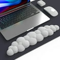 thumbnail image 4 of 3PCS Cute Cloud Shape Wrist Rest Pad PU and Anti-Slip Rubber Base Memory Foam Keyboard Mousepad Palm Rest Pads Set, 4 of 19