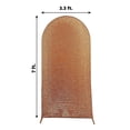 thumbnail image 3 of Efavormart 7ft Shiny Antique Gold Spandex Fit Round Top Backdrop Frame Stand Cover, 2-Sided Metallic Sparkly Wedding Arch Cover, 3 of 10