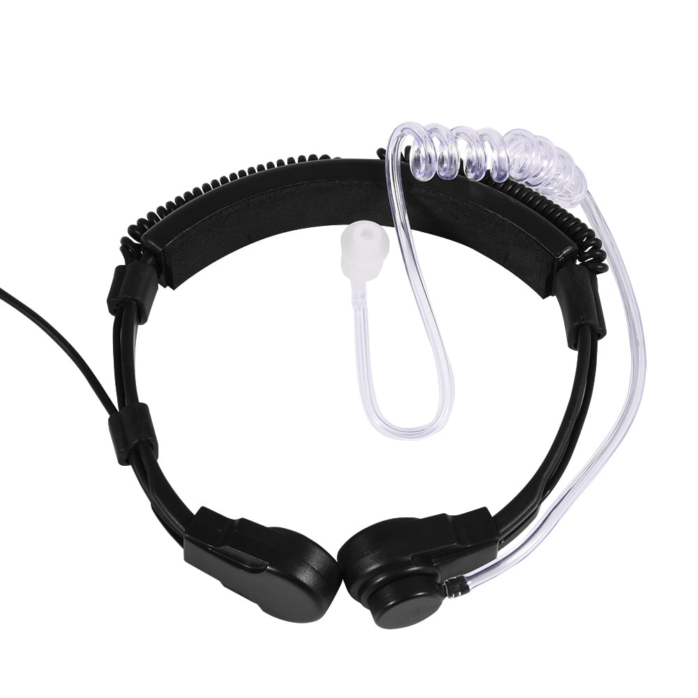 HYS Surveillance Security Covert Acoustic Tube Spiral/Straight PU Cable Earpiece Headset with VOX PTT Mic for IC-F11 IC-F21 IC-F4011 IC-F3011 IC-F3013 IC-F3GT Icom&Midland 2pin Radio