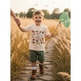 thumbnail image 3 of BemeyourBBs Toddler Baby Boy Summer Outfit Cute Infant Boys Clothes Animal Insect Print Short Sleeve T-shirt and Solid Shorts 2 Piece Set, 3 of 8