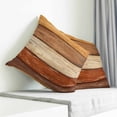thumbnail image 3 of Farmhouse Burnt Orange Brown Pillow Covers 16x16 Inch Decorative Throw Pillow Cover, Vintage Wooden Striped Sofa Pillowcases Accent Cushion Case Home Decor Bedroom Living Room, 3 of 6