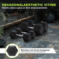 thumbnail image 4 of Par Mancuernas Hexagonales De Caucho Ejercicios Peso 20lbs, 4 of 7