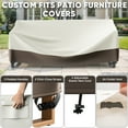 thumbnail image 4 of Gymojoy Patio Furniture Sofa Cover,600D PVC Coated Fabric Universal Simple Outdoor Patio Chair Cover,Waterproof and Sun-proof,Beige&Brown, 4 of 9