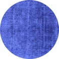 thumbnail image 1 of Ahgly Company Indoor Round Abstract Blue Modern Area Rugs, 7' Round, 1 of 4