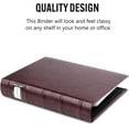 thumbnail image 3 of Bellagio-Italia Corona CD/DVD Storage Binder Set - Leather - 288-Disc Capacity - Storage Organizer for DVDs, CDs, Blu Rays, & Video Games - Acid-Free Binder Organizer Sheets - 6 Pack - Vino, 3 of 6