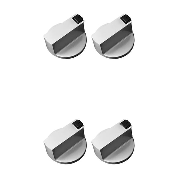 Bearachild 2 uds. De perillas de Control de estufa de plateadas universales de Metal de 6/8mm, adaptadores, interruptor de horno, cerraduras Type2 NO2