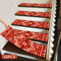 Steadline Non-Slip Stair Treads - Self Adhesive Carpet Mats for Indoor Steps - Safety Floor Protection for Kids Elderly - Complete Set of 15 Pieces Home Improvement Solution