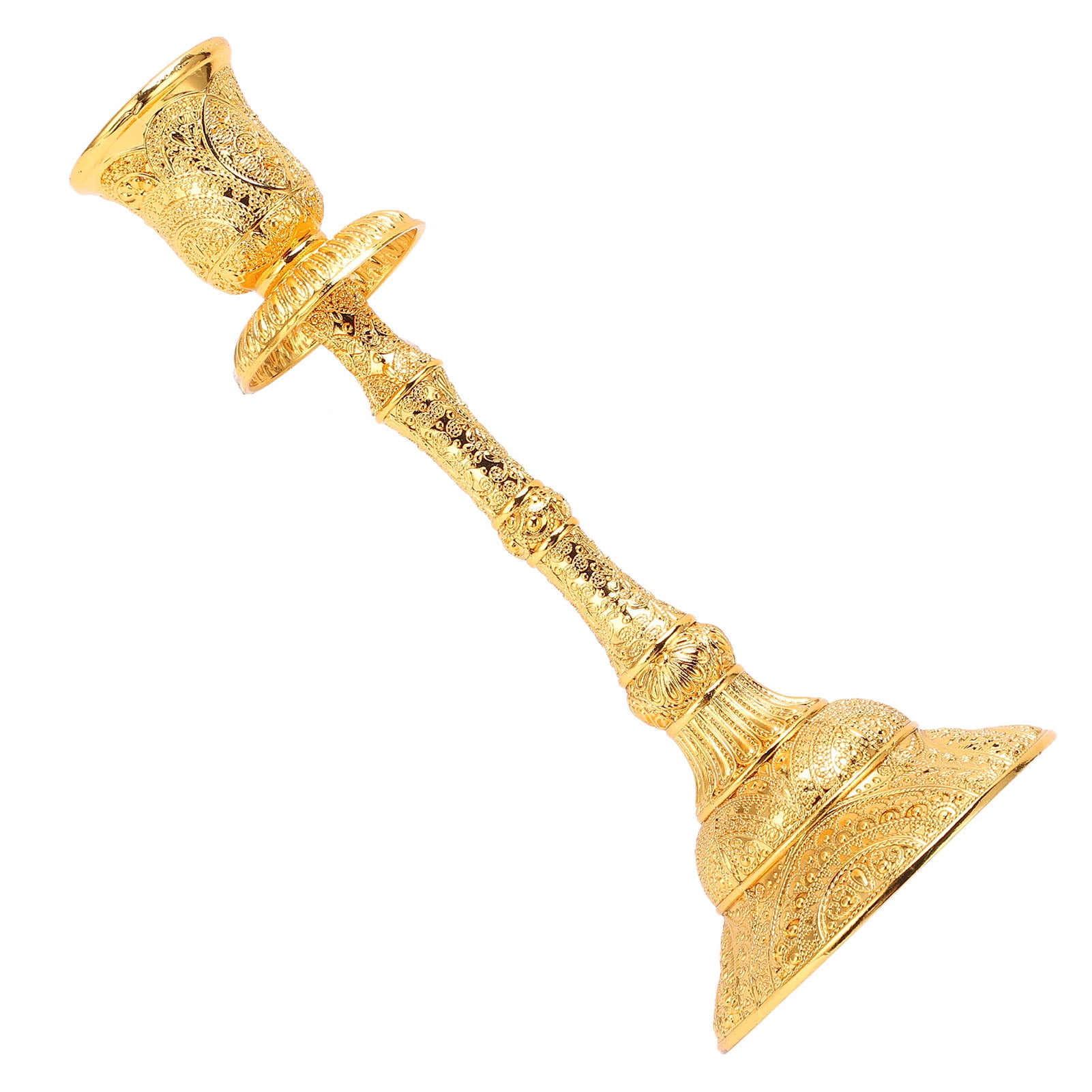 Gold Candlestick Holder, Carved Texture Tall Candle Holder For Wedding For Decorate