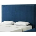 thumbnail image 3 of Posh Living Tristan Velvet Nailhead Trim Headboard Queen Size - Navy, 3 of 9
