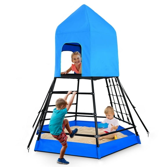 KloKick Climbing Dome, Dome Climber with Tent, Jungle Gym Play Equipment, Outdoor Climbing Toys for Kids