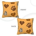 thumbnail image 3 of Square Throw Pillow Covers with Core, Leopard Print Love Paw Prints Pillows for Sofa Beds, 20"x20", 3 of 9