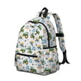 thumbnail image 2 of Tractor and Wheelbarrows White Pattern Backpack for School, Cute School Bag with Adjustable Shoulder Straps and Padded Back, 13.4"x11"x4.7", 2 of 5