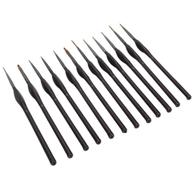 Detail Paint Brushes, Easy Cleaning Moderate Elasticity Nylon Wool Paintbrush Set for Detailing for Drawing