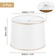 thumbnail image 2 of Uxcell 2Pcs Drum Lampshade for Table Lamps 11.4"x12.6"x9.8" Floor Lamp Shade White, 2 of 6