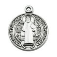 thumbnail image 3 of St. Benedict Sterling Silver Medal Necklace, 3 of 10