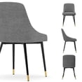 thumbnail image 2 of COLAMY Modern Upholstered Dining Chairs Set of 6 Kitchen Side Chair with Metal Legs Light Grey, 2 of 12
