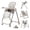 Upgrade Swing-WHITE, variant on EaseBaby 2-in-1 Baby High Chair,Toddler Eating Chair & Swing Combo,Portable Feeding Chair with Adjustable Dining Tray for Infant,Unisex,Khaki
