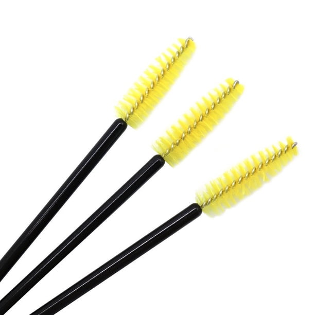 Mini cepillo de nailon desechable, portátil, de color, para pestañas, en espiral, para cejas, cepillo de pestañas, peine de maquillaje