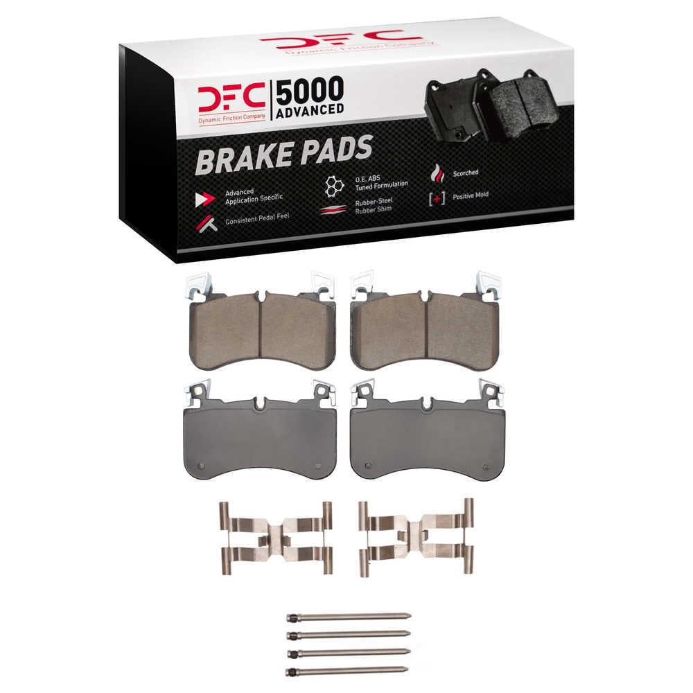 Dynamic Friction Company 1551-2184-01 DFC 5000 Advanced Brake Pads - Ceramic and Hardware Kit - OE