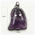 thumbnail image 6 of WeDecorBay Halloween Natural Amethyst Ghost Pendant Quartz Necklace Charm Quirky Jewelry Accessory for Halloween Party Gift Men Hip Hop Style, 6 of 6
