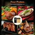 thumbnail image 3 of Smart Wireless Meat Thermometer 4 Probes Large Split Screen Bluetooth, 3 of 7