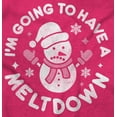 thumbnail image 2 of Xmas Snowman Going to Have a Meltdown Women's Graphic T Shirt Tees Brisco Brands M, 2 of 6