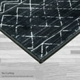 thumbnail image 5 of Washable Skid-Resistant Runner Rug Geometric Black 24" x 72", 5 of 9