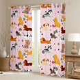 thumbnail image 2 of Feelyou Dog Pug Curtains Pack of 2 (42x84 Each), Kawaii Dachshund Curtains Blackout, 2 of 6